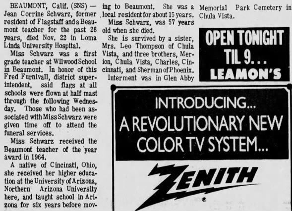 Clipping from Arizona Daily Sun